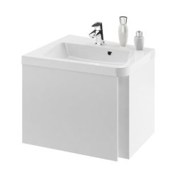 Dulap baza pentru lavoar de colt Ravak Concept 10° cu un sertar, 65x53.5x45cm, stanga, alb