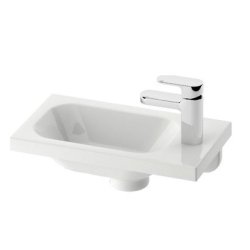 Obiecte sanitare Lavoar asimetric Ravak Concept Chrome 40x22cm, dreapta, montare pe mobilier, alb