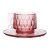 Ceasca si farfuriuta Kartell Jellies Family, design Patricia Urquiola, roz transparent