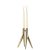 Suport lumanari Kartell Abbracciaio design Philippe Starck & Ambroise Maggiar, h 25cm, auriu