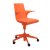 Scaun birou cu brate Kartell Spoon Chair, design Antonio Citterio & Toan Nguyen, portocaliu