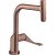 Baterie bucatarie Hansgrohe Axor Citterio Select, dus extractibil, red gold periat