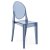 Set 2 scaune Kartell Victoria Ghost design Philippe Starck, albastru transparent