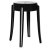 Set 2 scaune Kartell Charles Ghost design Philippe Starck, h45cm, negru lucios