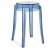 Set 2 scaune Kartell Charles Ghost design Philippe Starck, h45cm, albastru transparent