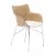 Scaun Kartell Smart Wood Q/Wood design Philippe Stark, Basic Veneer, Light wood - sezut alb, picioare crom