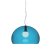 Suspensie Kartell FL/Y design Ferruccio Laviani, E27 max 15W LED, h33cm, albastru petrol transparent