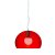 Suspensie Kartell FL/Y design Ferruccio Laviani, E27 max 15W LED, h28cm, rosu transparent