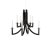 Candelabru Kartell Khan design Philippe Starck, d 77cm, 8x max 5W E14, negru