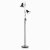 Lampadar Ideal Lux Polly PT2, 2x60W, 22x154cm, negru