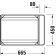 Consola metalica pe pardoseala pentru lavoar Duravit DuraSquare 665x451mm, cu port-prosop reversibil, fara raft, negru mat