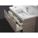 Set mobilier Roca Prisma lavoar 110cm stanga si dulap baza cu 2 sertare, alb/frasin