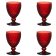 Set 4 pahare vin rosu Villeroy & Boch Boston Coloured rosu, 132mm, 0.31 litri