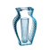 Vaza Kartell I Shine design Eugeni Quitllet, 20x33cm, albastru transparent