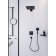 Baterie cada - dus termostatata Hansgrohe ShowerSelect cu montaj incastrat, necesita corp ingropat, negru periat