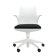 Scaun birou cu brate Kartell Spoon Chair, design Antonio Citterio & Toan Nguyen, alb-negru