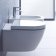Set vas WC suspendat Duravit Darling New Rimless 54cm si capac cu inchidere lenta