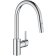 Baterie bucatarie Grohe Concetto cu dus extractibil dual spray, pipa C, crom