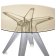 Masa Kartell Sir Gio design Philippe Starck, diametru 120cm, bronz- transparent