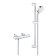Baterie dus termostatata Grohe Grohtherm 800 Cosmopolitan cu set de dus Tempesta Cosmopolitan 100 cu bara 60cm, crom