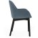 Scaun Kartell Clap design Patricia Urquiola, baza negru, tapiterie Aquaclean albastru pudrat