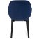 Scaun Kartell Clap design Patricia Urquiola, baza negru, tapiterie Aquaclean albastru