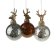 Decoratiune brad Deko Senso Deer, sticla, 15cm, argintiu