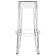 Set 2 scaune bar Kartell Charles Ghost 2005 design Philippe Starck, h75cm,  transparent