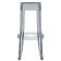 Set 2 scaune bar Kartell Charles Ghost 2005 design Philippe Starck, h75cm, gri transparent