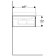 Dulap baza Geberit Xeno2 58x46.2x22cm cu un sertar, gri structurat