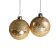 Set 2 decoratiuni brad Deko Senso Glimmer, sticla, 8cm, alb - auriu