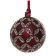 Decoratiune brad Deko Senso Circle Full glob 8cm, sticla, rosu burgund cu detalii argintii