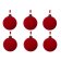 Set 6 decoratiuni brad Deko Senso glob 10cm, sticla, rosu perla lucios