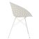 Set 2 scaune Kartell Smatrik design Tokujin Yoshioka, alb mat