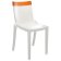 Scaun Kartell HI-CUT design Philippe Stark & Eugeni Quittlet, alb-orange