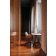 Scaun birou Kartell Q/Wood design Philippe Stark, baza negru, Dark Wood