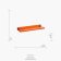 Etajera Kartell by Laufen Shelfish design Ludovica & Roberto Palomba, 45x15cm, portocaliu