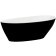 Cada free-standing Besco Goya Black & White 170x72cm, negru-alb, ventil click-clack cu top cleaning negru mat