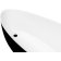 Cada free-standing Besco Goya Black & White 170x72cm, negru-alb, ventil click-clack cu top cleaning alb