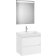 Set mobilier Roca Ona cu dulap baza cu doua sertare 65cm, lavoar si oglinda cu iluminare LED, alb mat
