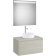 Set mobilier Roca Ona cu dulap baza cu un sertar 80cm pentru lavoar pe blat si oglinda  cu iluminare LED, stejar alb