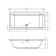 Cada baie rectangulara Riho Lusso 190x90cm, acril