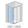 Perete lateral fix Sanswiss Cadura CAST 100cm, sticla securizata transparenta, profil slefuit lucios