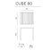 Masa exterior Nardi Cube 80x80cm, h 75.5cm, baza aluminiu, maro caffe