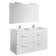 Set mobilier Roca Debba Standard dulap baza cu 2 sertare 120x46cm alb, lavoar si oglinda iluminata