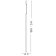 Pendul Ideal Lux Ultrathin SP1 BIG, max 12W LED, 3x115/186cm, alb