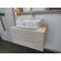 Set mobilier Ideal Standard cu lavoar Strada II 50x43cm si dulap baza Adapto cu un sertar, 70cm, maro deschis EXPUS