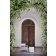 Fotoliu exterior Kartell Cara Mat Outdoor design Philippe Starck & Sergio Schito, cadru alb mat, perne dungi albastre