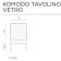 Masuta exterior Nardi Komodo Tavolino Vetro, blat sticla, 70x70cm, h32.5cm, alb