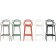 Scaun inalt Kartell Masters Stool design Philippe Starck & Eugeni Quitllet, 75cm, gri